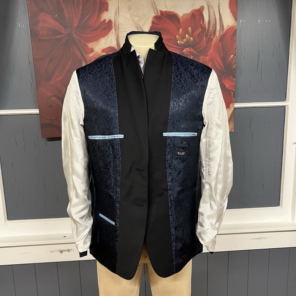 Sand Copenhagen Wool Silk Blazer Jacket Sport Coat Mens 42R Slim Fit Black - Picture 12 of 12